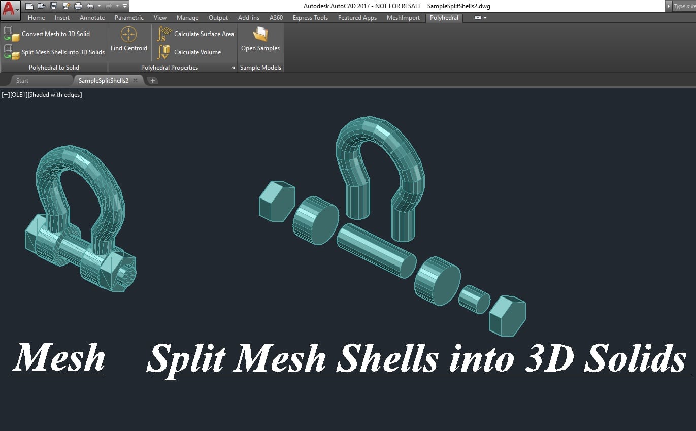 Polyhedral Mesh to Solid - AutoCAD version 2.3.2 - CodeDog